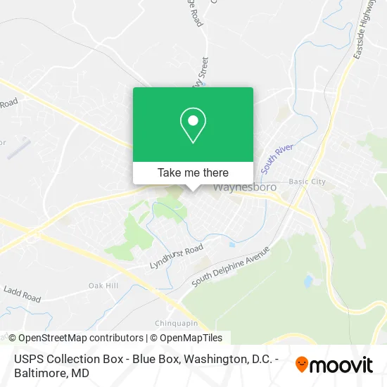 USPS Collection Box - Blue Box map