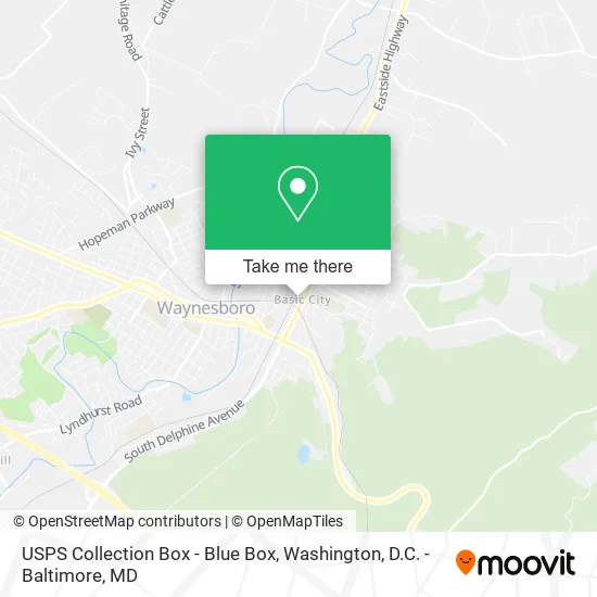 USPS Collection Box - Blue Box map