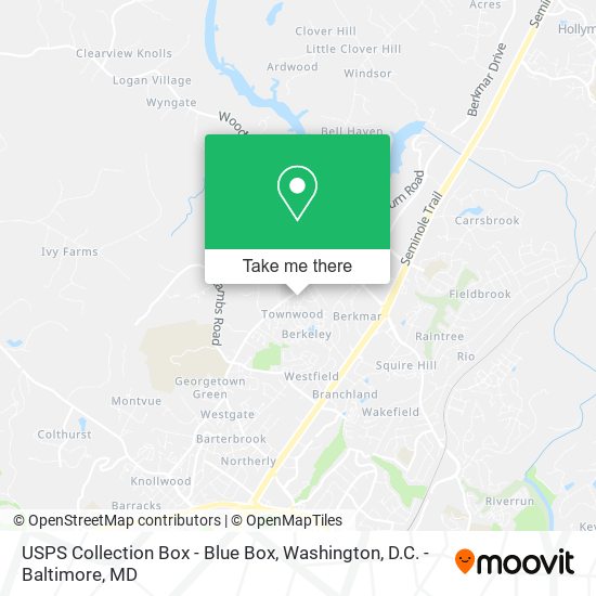 USPS Collection Box - Blue Box map