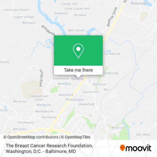 The Breast Cancer Research Foundation map