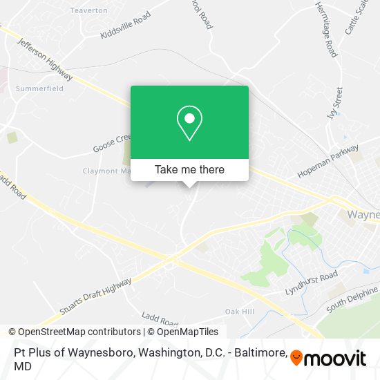 Mapa de Pt Plus of Waynesboro