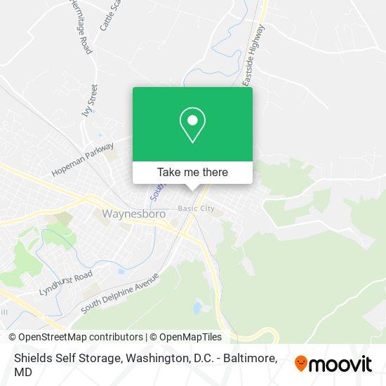 Shields Self Storage map