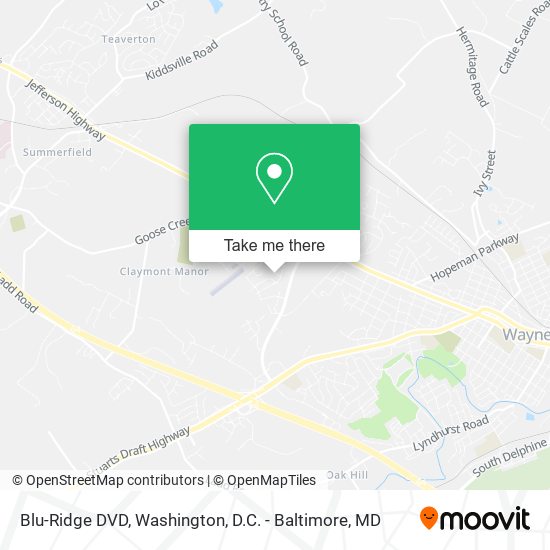 Blu-Ridge DVD map
