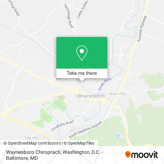 Waynesboro Chiropracti map