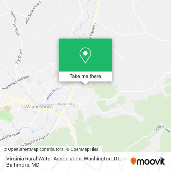 Mapa de Virginia Rural Water Association