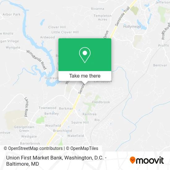 Union First Market Bank map