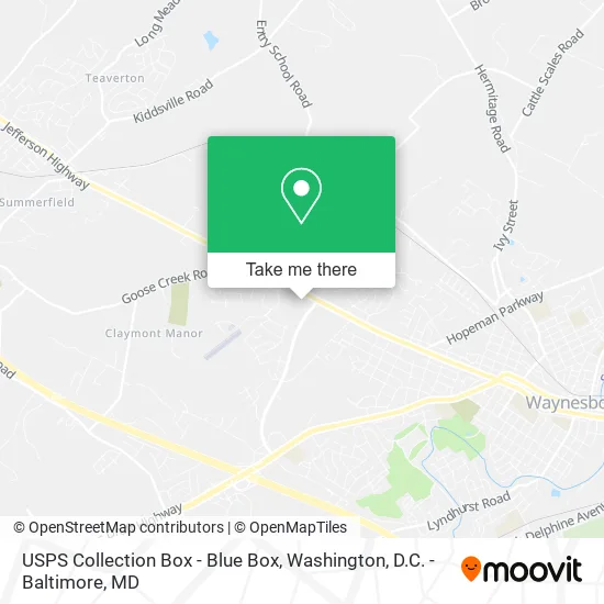 USPS Collection Box - Blue Box map