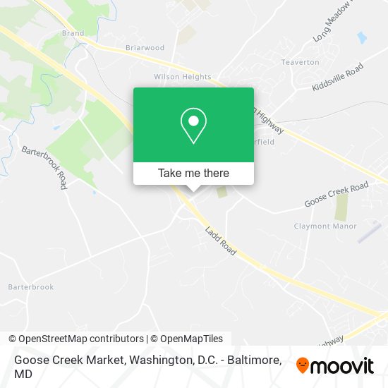 Mapa de Goose Creek Market
