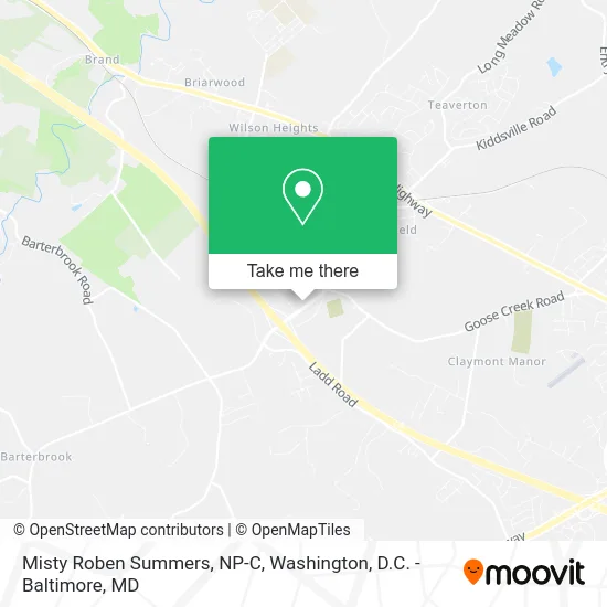 Misty Roben Summers, NP-C map