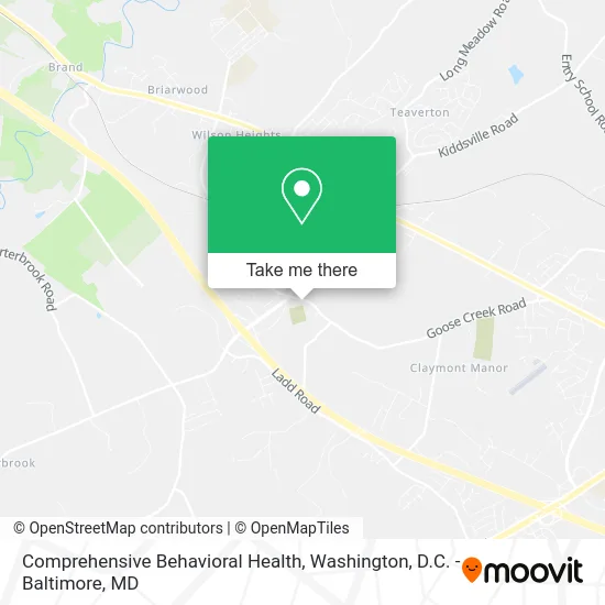 Comprehensive Behavioral Health map