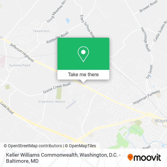 Mapa de Keller Williams Commonwealth