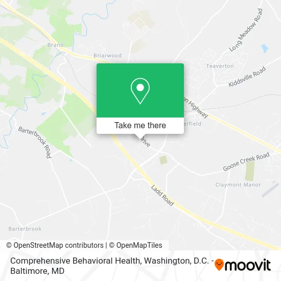 Comprehensive Behavioral Health map