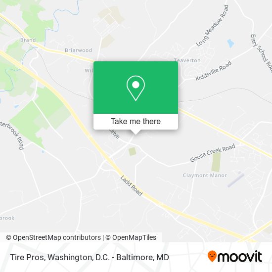 Tire Pros map
