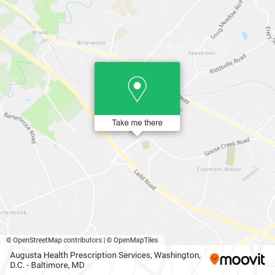 Augusta Health Prescription Services map