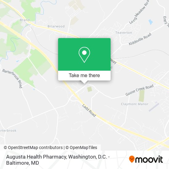 Augusta Health Pharmacy map