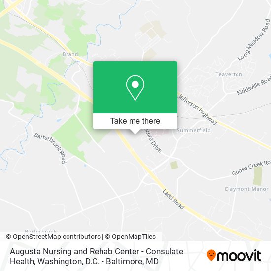 Augusta Nursing and Rehab Center - Consulate Health map