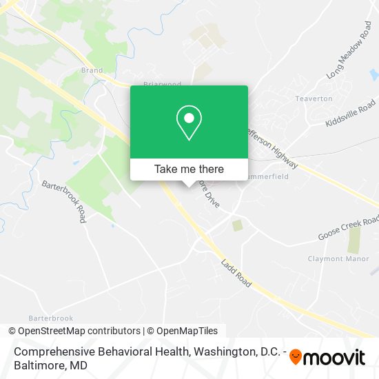 Comprehensive Behavioral Health map