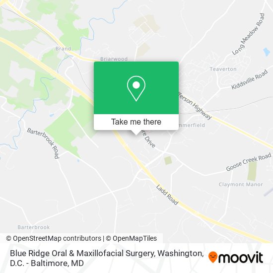 Mapa de Blue Ridge Oral & Maxillofacial Surgery