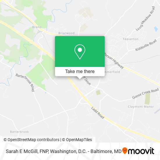Sarah E McGill, FNP map