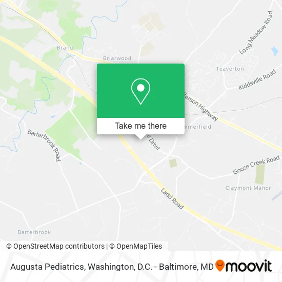 Augusta Pediatrics map