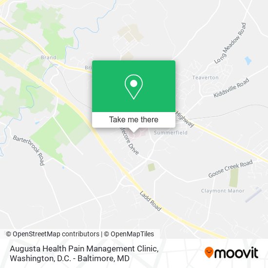 Mapa de Augusta Health Pain Management Clinic