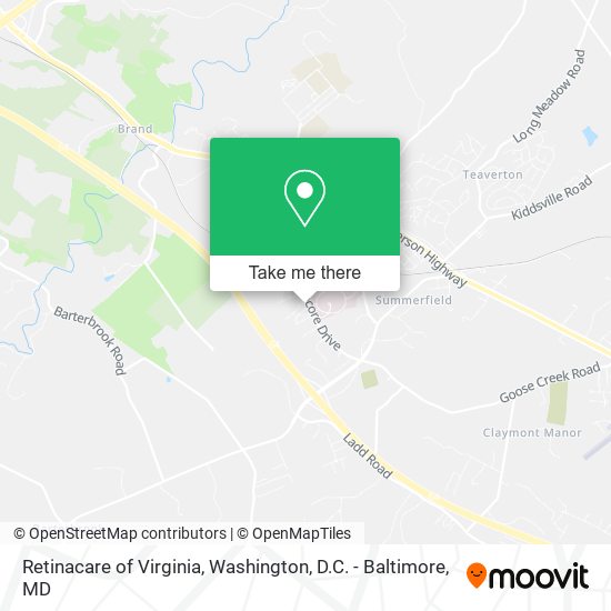 Retinacare of Virginia map