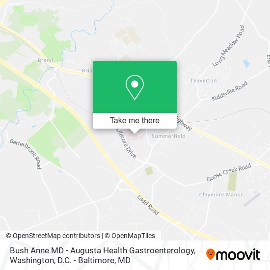 Mapa de Bush Anne MD - Augusta Health Gastroenterology