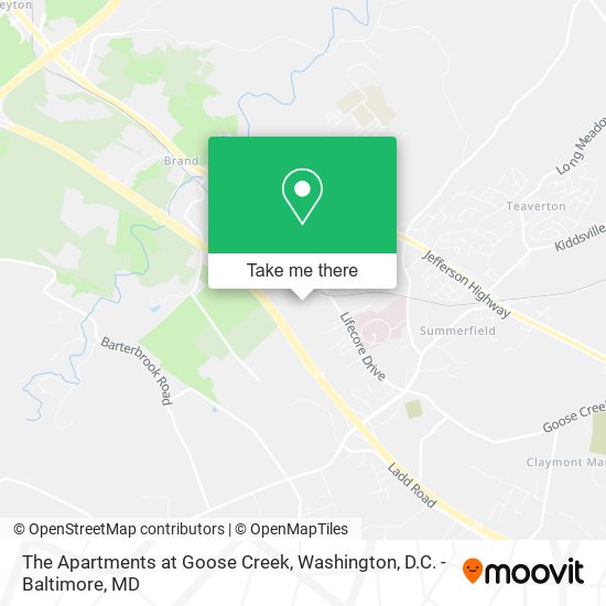The Apartments at Goose Creek map