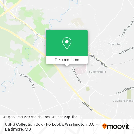 USPS Collection Box - Po Lobby map