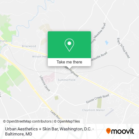 Urban Aesthetics + Skin Bar map