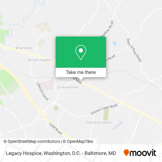 Legacy Hospice map