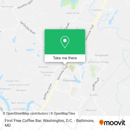 First Free Coffee Bar map