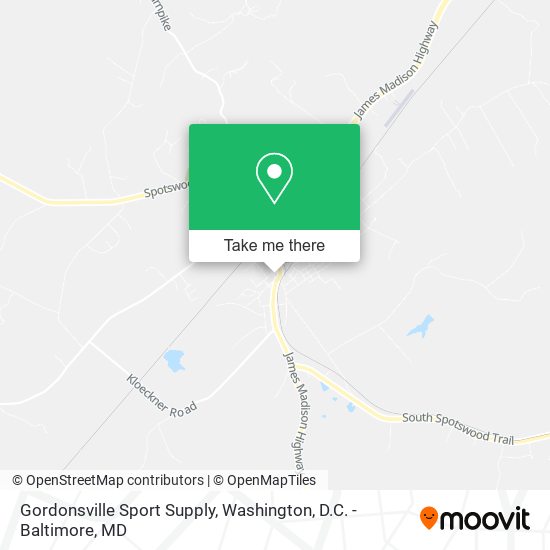 Gordonsville Sport Supply map