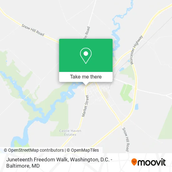 Juneteenth Freedom Walk map