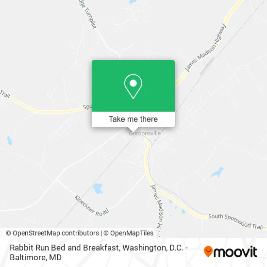Rabbit Run Bed and Breakfast map