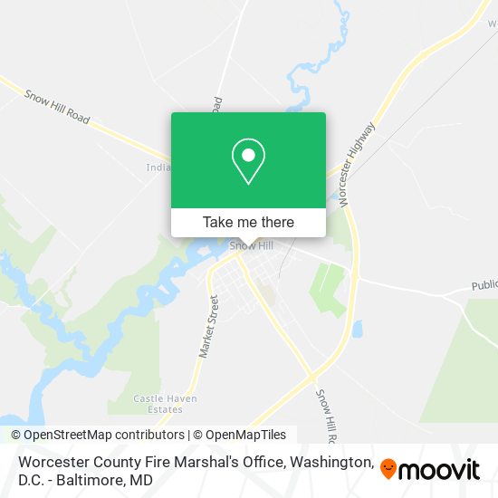 Worcester County Fire Marshal's Office map