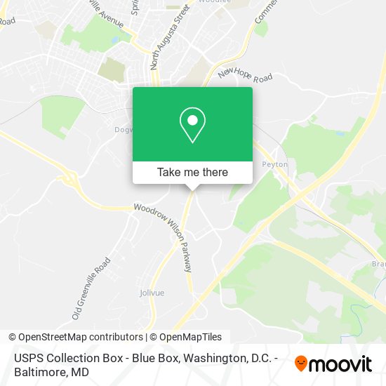 USPS Collection Box - Blue Box map