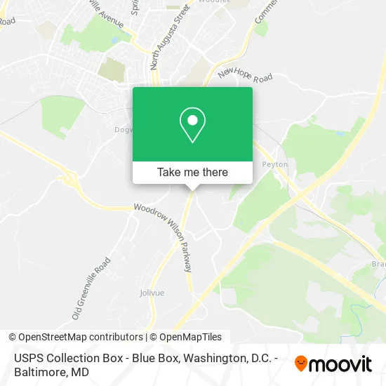 USPS Collection Box - Blue Box map