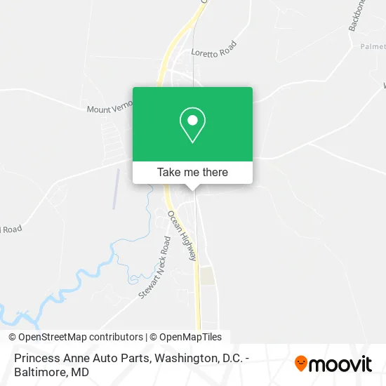 Princess Anne Auto Parts map