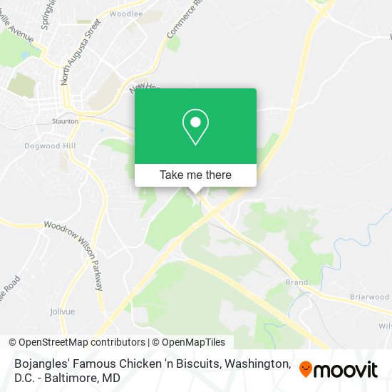 Bojangles' Famous Chicken 'n Biscuits map