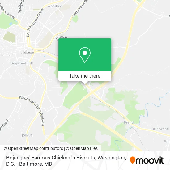 Bojangles' Famous Chicken 'n Biscuits map