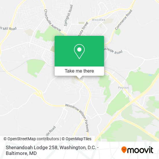 Shenandoah Lodge 258 map