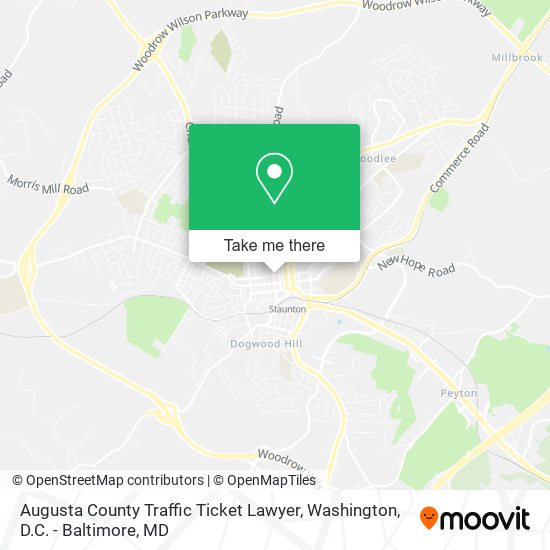 Augusta County Traffic Ticket Lawyer map