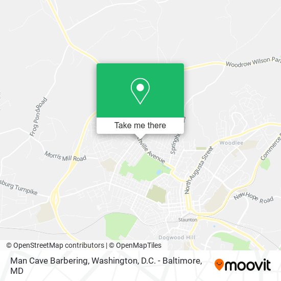 Man Cave Barbering map