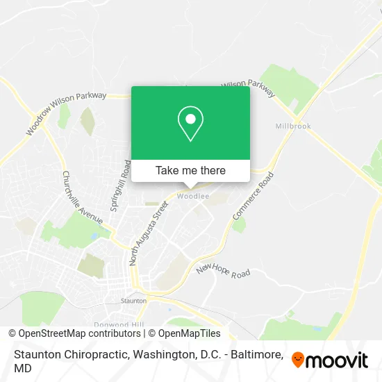 Staunton Chiropractic map