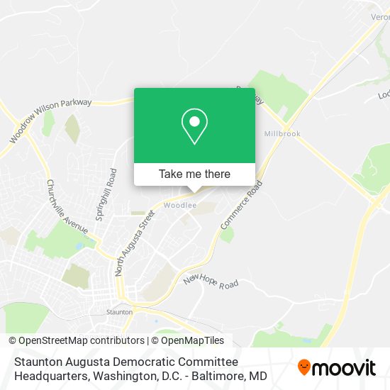 Staunton Augusta Democratic Committee Headquarters map