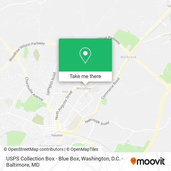 USPS Collection Box - Blue Box map