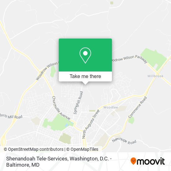Mapa de Shenandoah Tele-Services