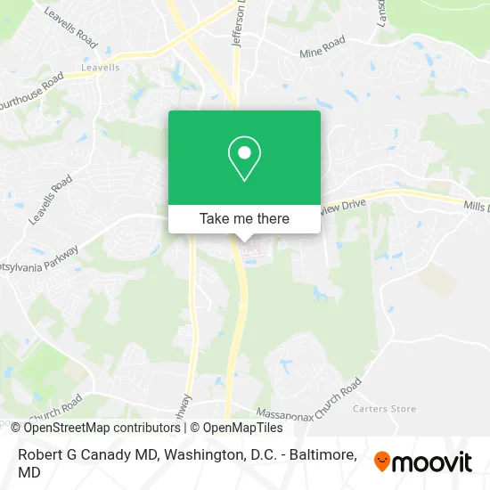 Robert G Canady MD map