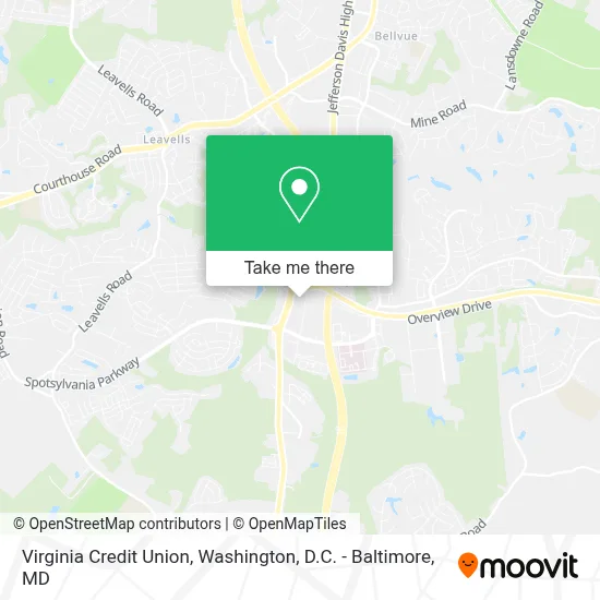 Virginia Credit Union map